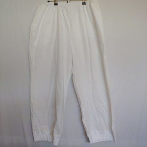 Jewel  Toffler wwhite pullup pants with drawstring pockets XL